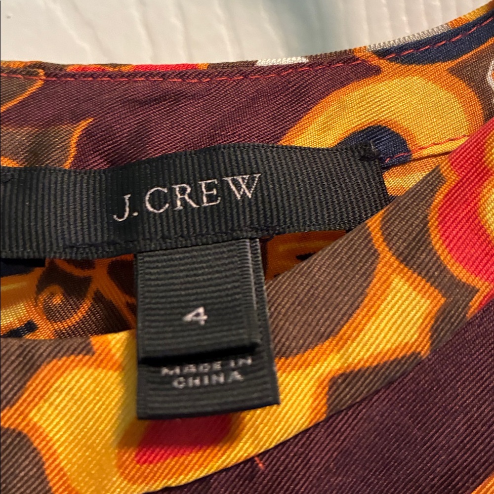 J. Crew Multicolor Patterned Top - image 3